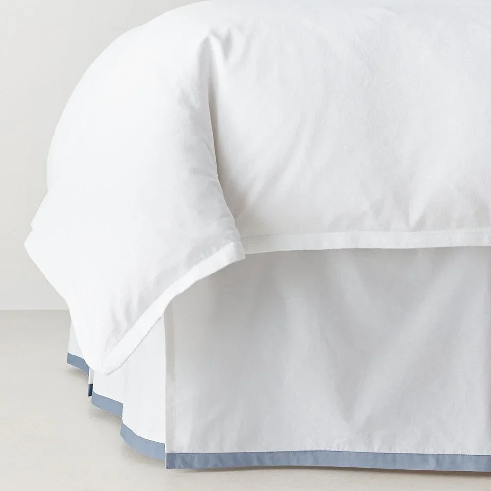 Restoration Hardware White and Blue Bedding